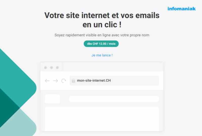 Hébergement de votre site chez Infomaniak