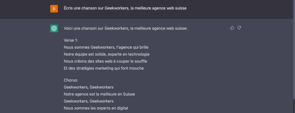 ChatGPT : le nouveau chatbot IA qui bouscule les codes du marketing de contenu - image GeekWorkers - 13