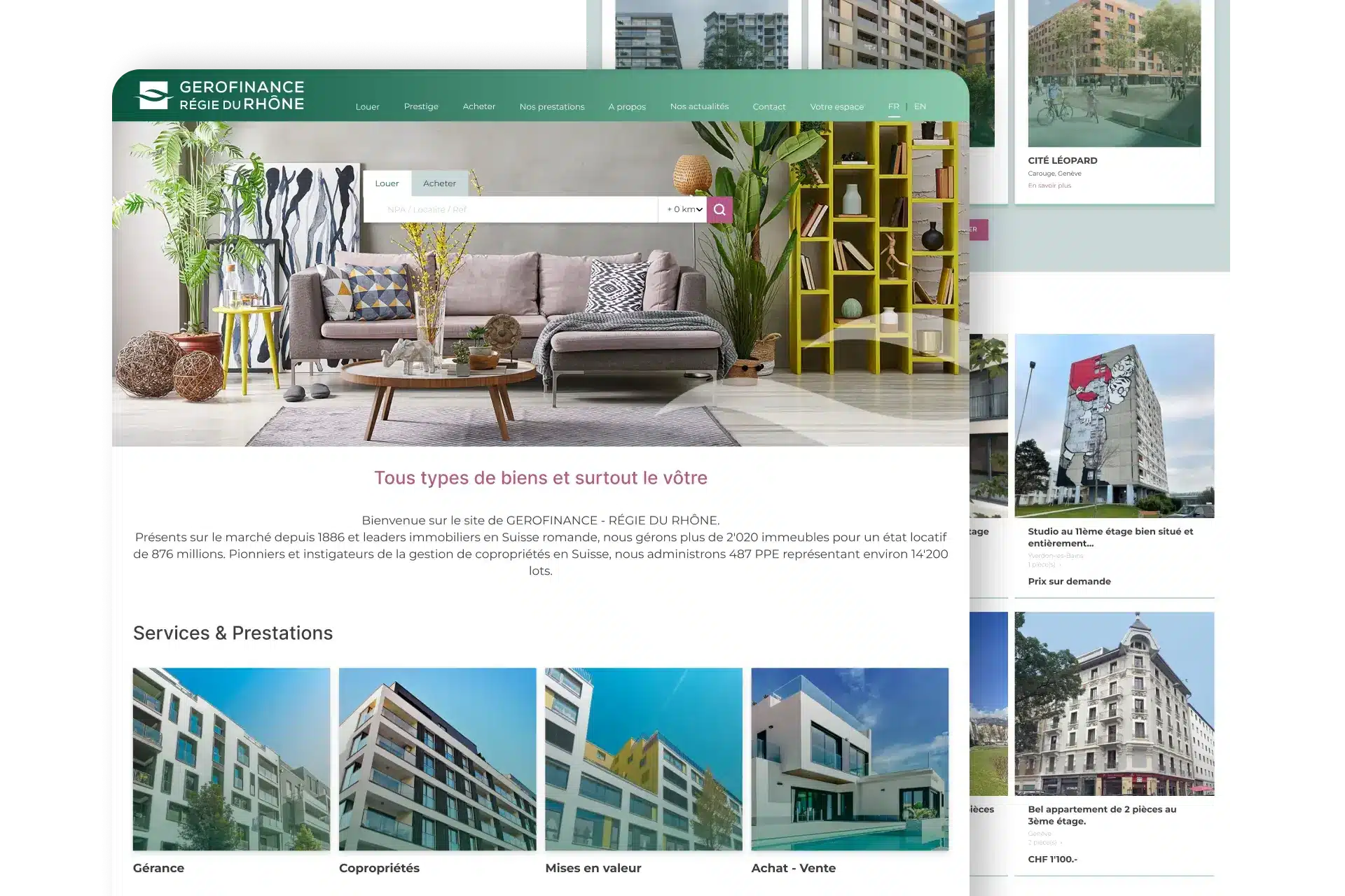 Gérofinance, property leaders in French-speaking Switzerland